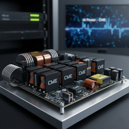 AI, Data Center & High-Speed Electronics - Advanced power inductors and EMI filters for AI servers, 48V data center architectures, and GPU/CPU VRM power stages.